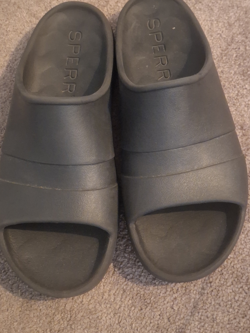 Sperry Black Slide Sandals